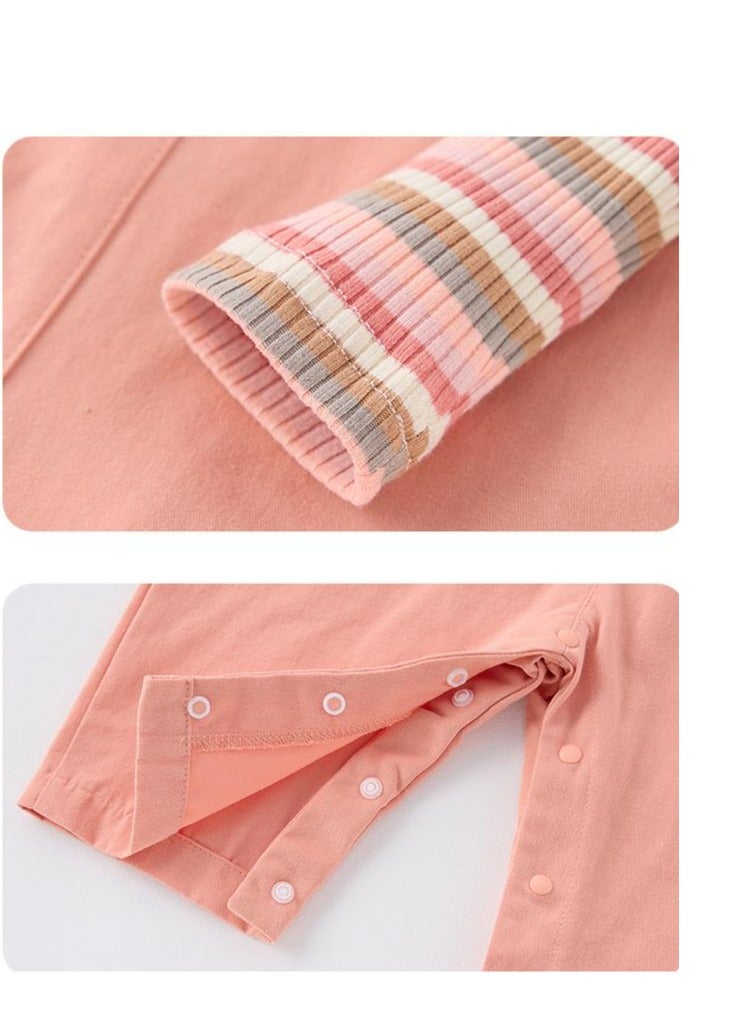 Children's Casual Candy Colored Top+Wide Shoulder Overalls - Image 5