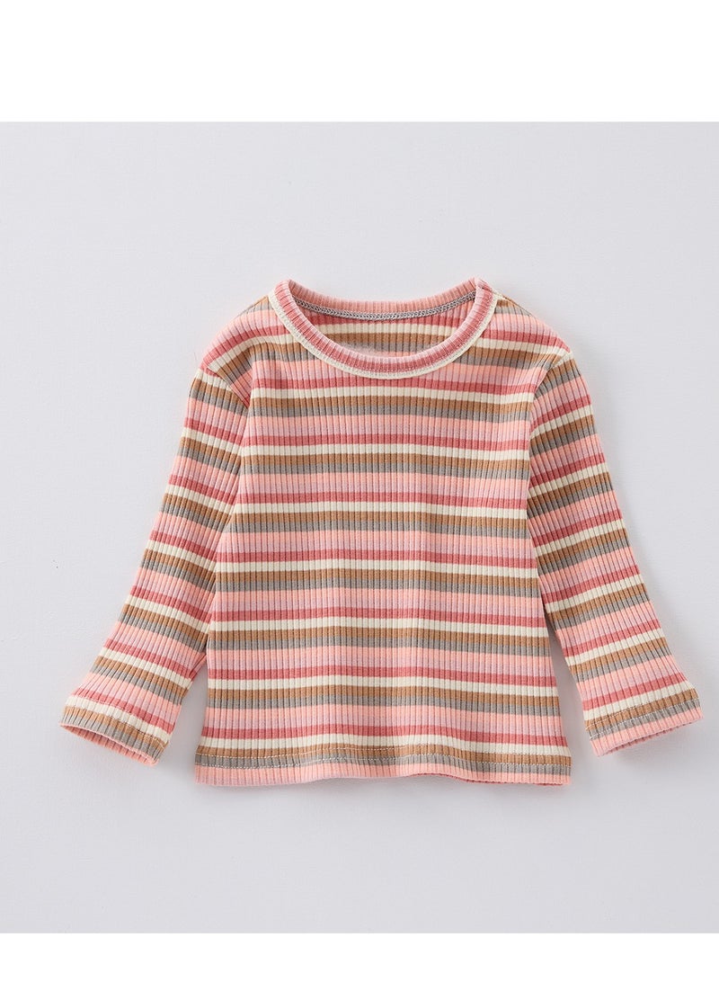 Children's Casual Candy Colored Top+Wide Shoulder Overalls - Image 2