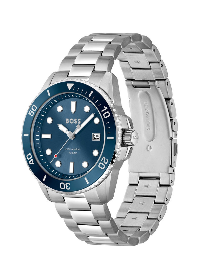 HUGO BOSS Ace Men's Blue Dial Stainless Steel Watch - 1513916 - Image 1