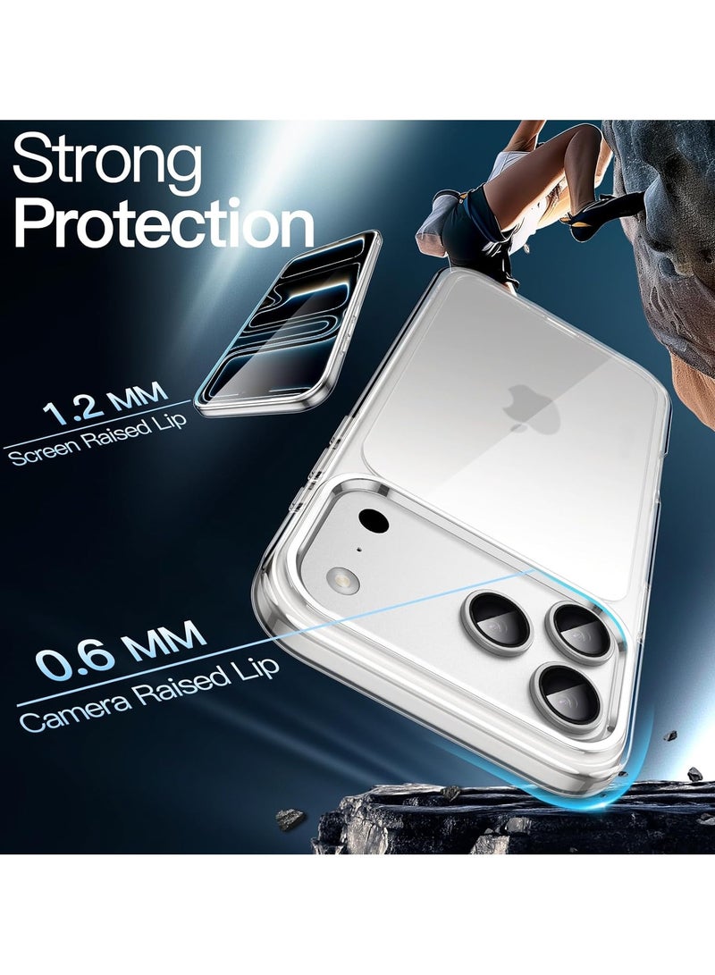Clear Protective Case Compatible with iPhone 17 Pro Max 6.9-Inch, Slim Crystal Transparent Hard PC Shell Back Cover, Shockproof Design, Anti-Fingerprint - Image 2