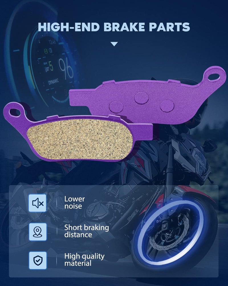 ECCPP FA458 Brake Pads Kits Fit for FXDB Street Bob 2008-2017, Rear Brake Pads - Image 2