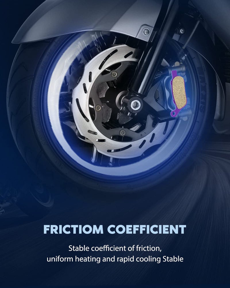ECCPP FA458 Brake Pads Kits Fit for FXDB Street Bob 2008-2017, Rear Brake Pads - Image 4