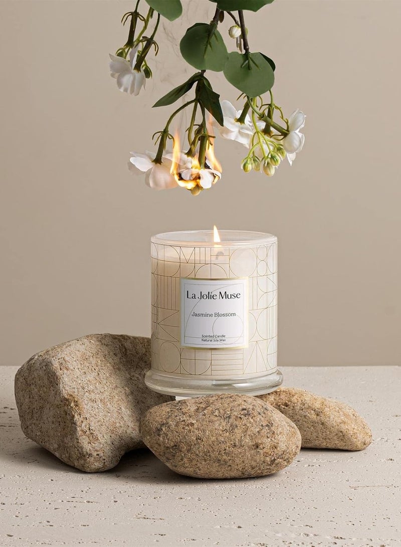 LA JOLIE MUSE LA JOLIE MUSE Candles Gifts for Women, Candles for Women with Gift Box, Jasmine Scented Candle, Candles for Home Scented, Natural Soy Candles, 70 Hours 10 oz - Image 5