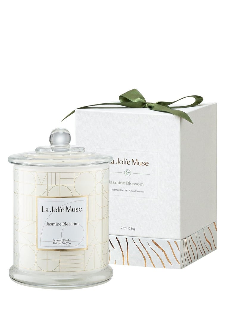 LA JOLIE MUSE LA JOLIE MUSE Candles Gifts for Women, Candles for Women with Gift Box, Jasmine Scented Candle, Candles for Home Scented, Natural Soy Candles, 70 Hours 10 oz - Image 1