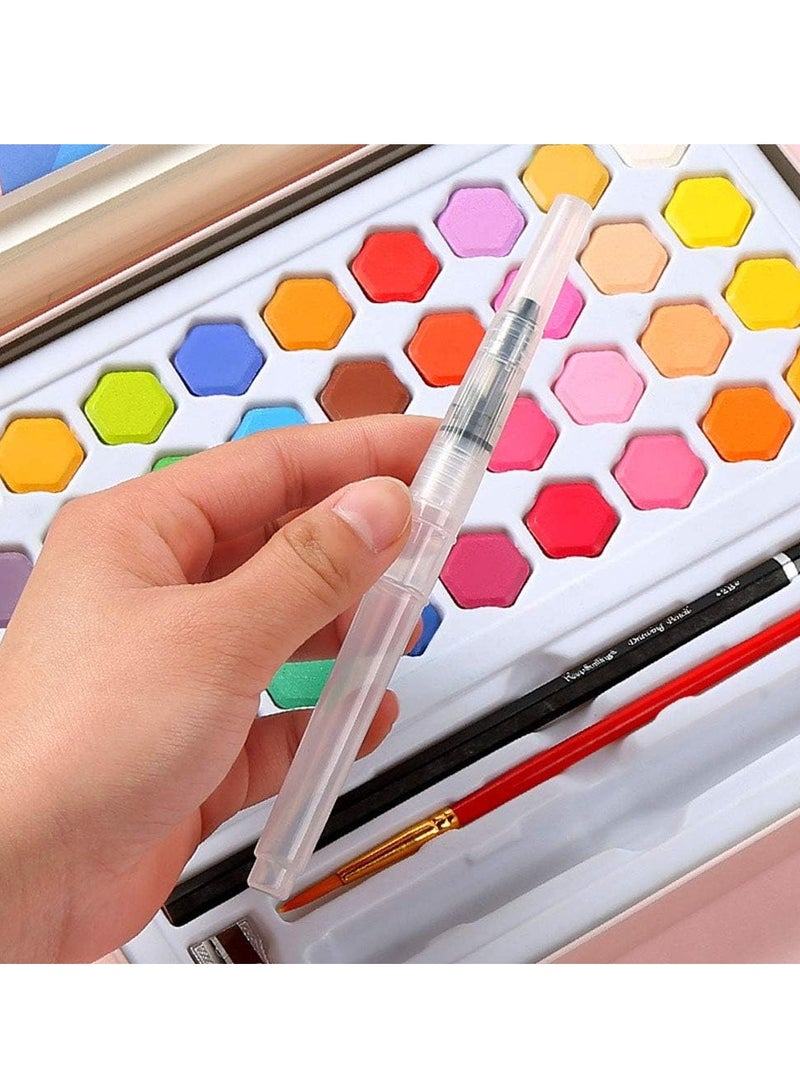 Keepsmiling 36 Colors Watercolor Paint Set Portable with 10 Watercolor Papers Refillable Brush Pen Sponge Drawing Brush Sharpener Gift for Adults Students Kids Beginners Artists Gift Multicolor - Image 3