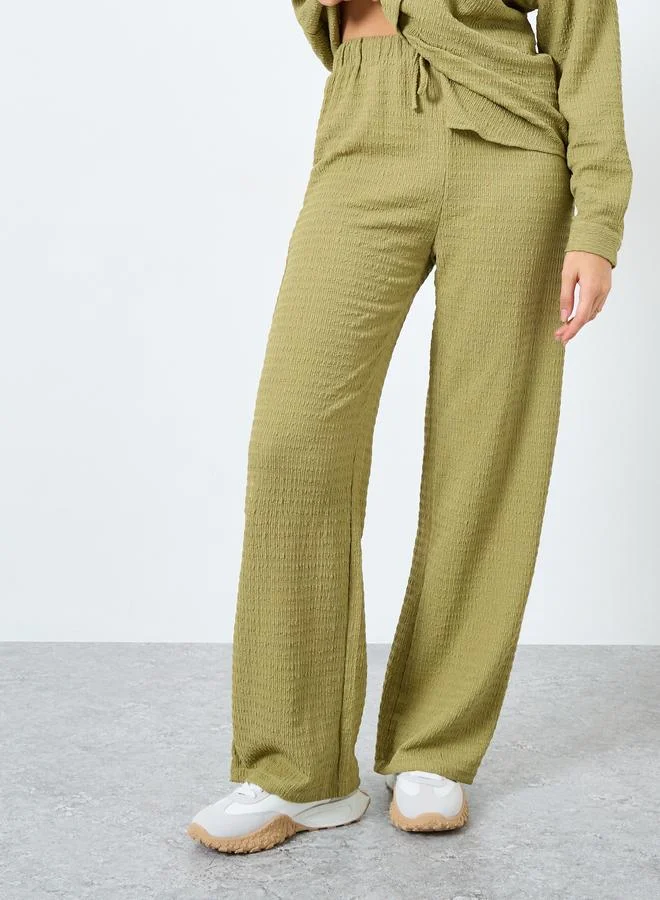 Styli Styli Women Textured Longline Shirt and Pants Co-Ords