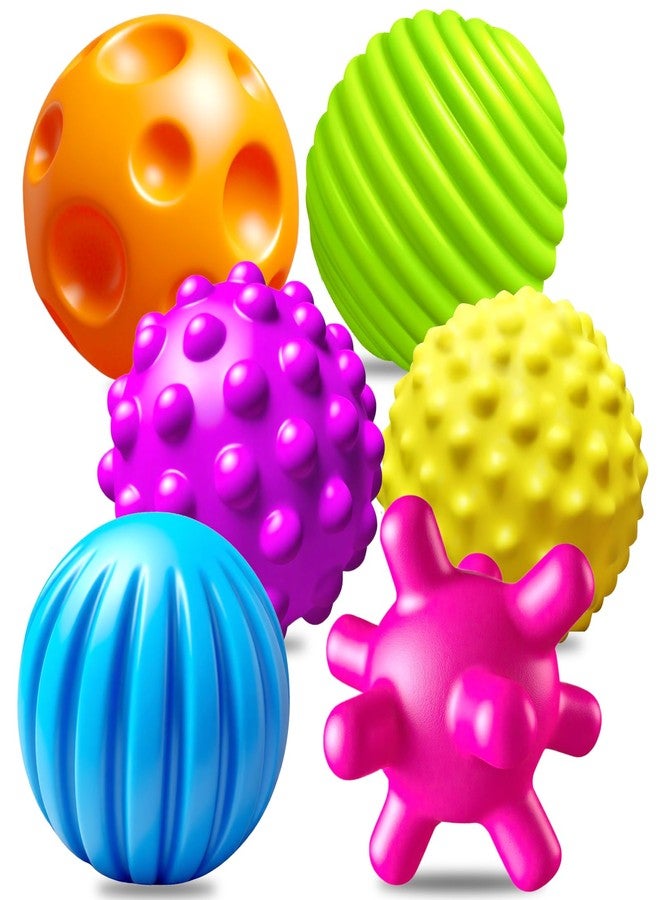 Ynanimery 6 Pack Sensory Balls for Toddlers 1-3, Sensory Baby Toys 6-12 Months, Montessori Toys for Babies 6-12 Months Infant Squeeze Sensory Toys Soft Multi Ball Set Gifts with Bright Color Textured - Image 1
