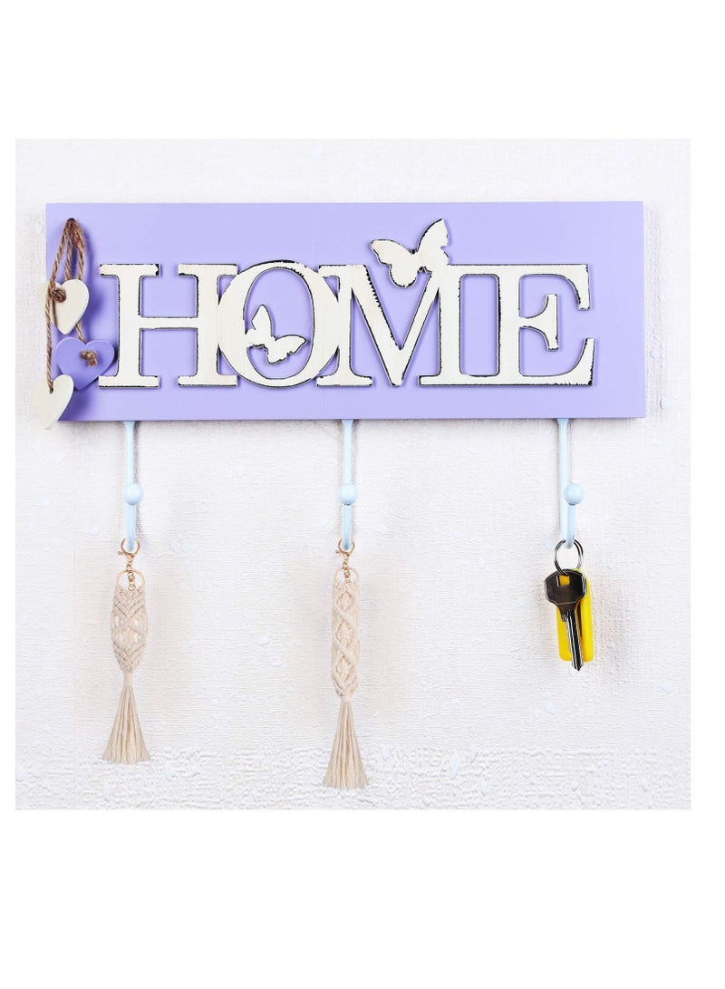 Keychain with Tassels, 4 Pieces Mini Macrame Keychains, Boho Macrame Bag Decoration, Keys Charms with Tassel, Handcrafted Accessory for Car Key, Purse, Phone Supplies (Beige) - Image 5