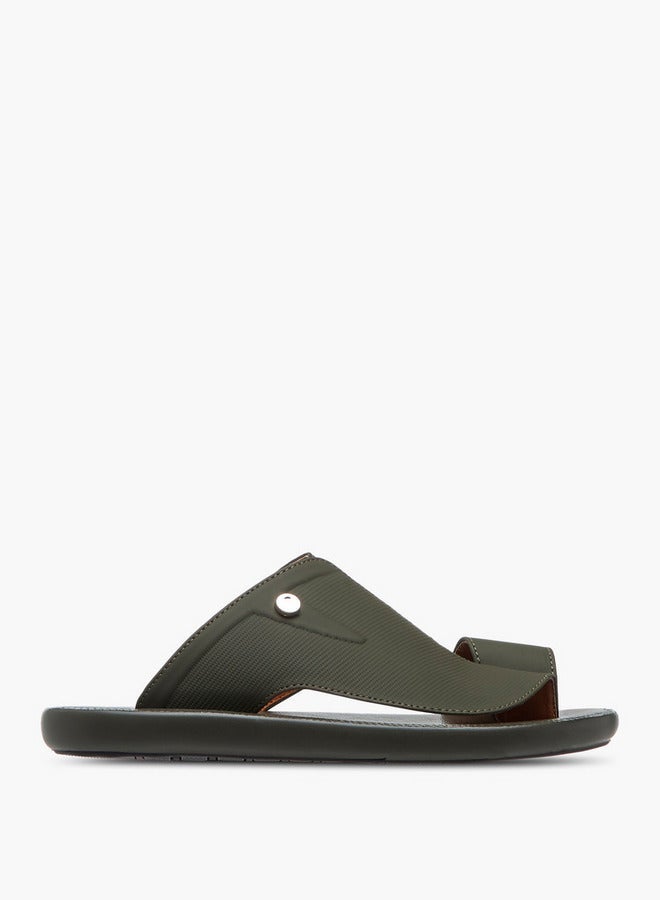 الواحة صنادل رجالي بنسيج مزخرف بتفاصيل حلقة إصبع - Image 1