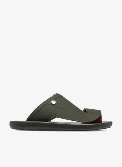 Al Waha Men's Textured Slip-On Arabic Sandals with Toe Loop Detail Ramadan Collection