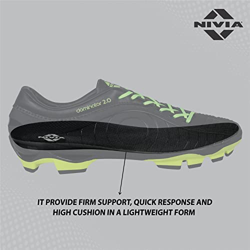 Nivia Dominator 2.0 Football Shoes for Men/Sports and Athletic Footwear with Upper Synthetic (Black) UK- 2 - Image 5