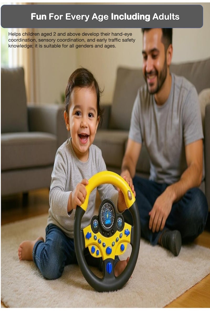 YalaBaby Car Steering Wheel Toy  Toddler Car Toy Driving Simulation Toy With Light Sound Music Educational Car Seat Toy Sensory Toy For Motion Sickness Unisex Birthday Gift For Boys Girls Aged 3 & above - Image 2
