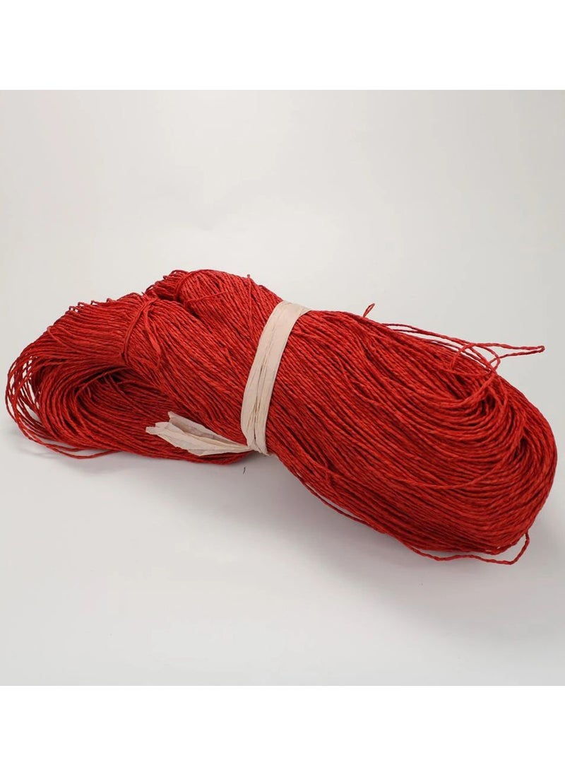 Toptan Bulurum - Wholesale Red Color Hank Paper String Bag String Supla String No:78 - (550-600 Gr) - Image 1