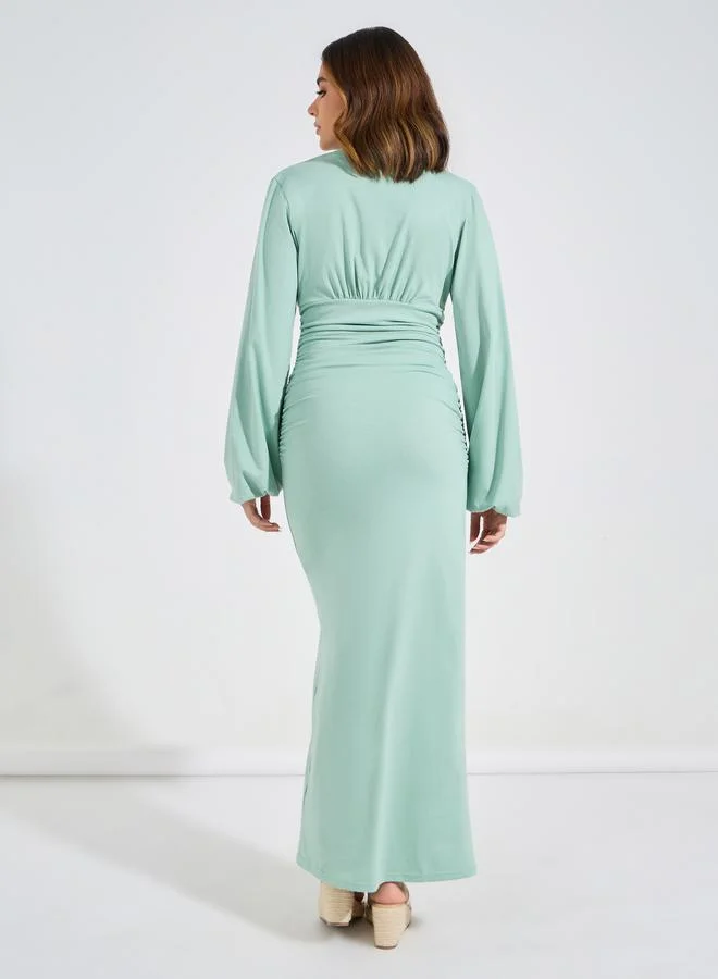 Take Two Ruched Maxi Dress