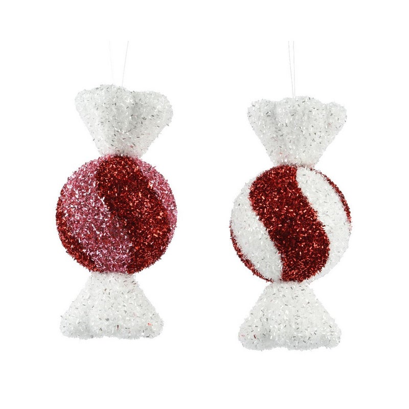 Kaemingk Candy – Foam Tinsel, 10cm Christmas Decoration, Festive Xmas, Holiday Tree Accessory, Indoor & Outdoor Holiday Décor, 1 Piece Assorted Designs