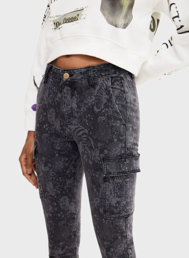 DESIGUAL High Waist Skinny Jeans