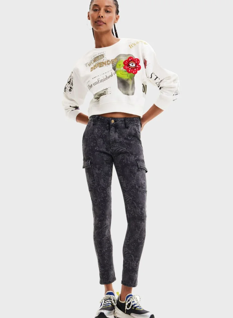 DESIGUAL High Waist Skinny Jeans
