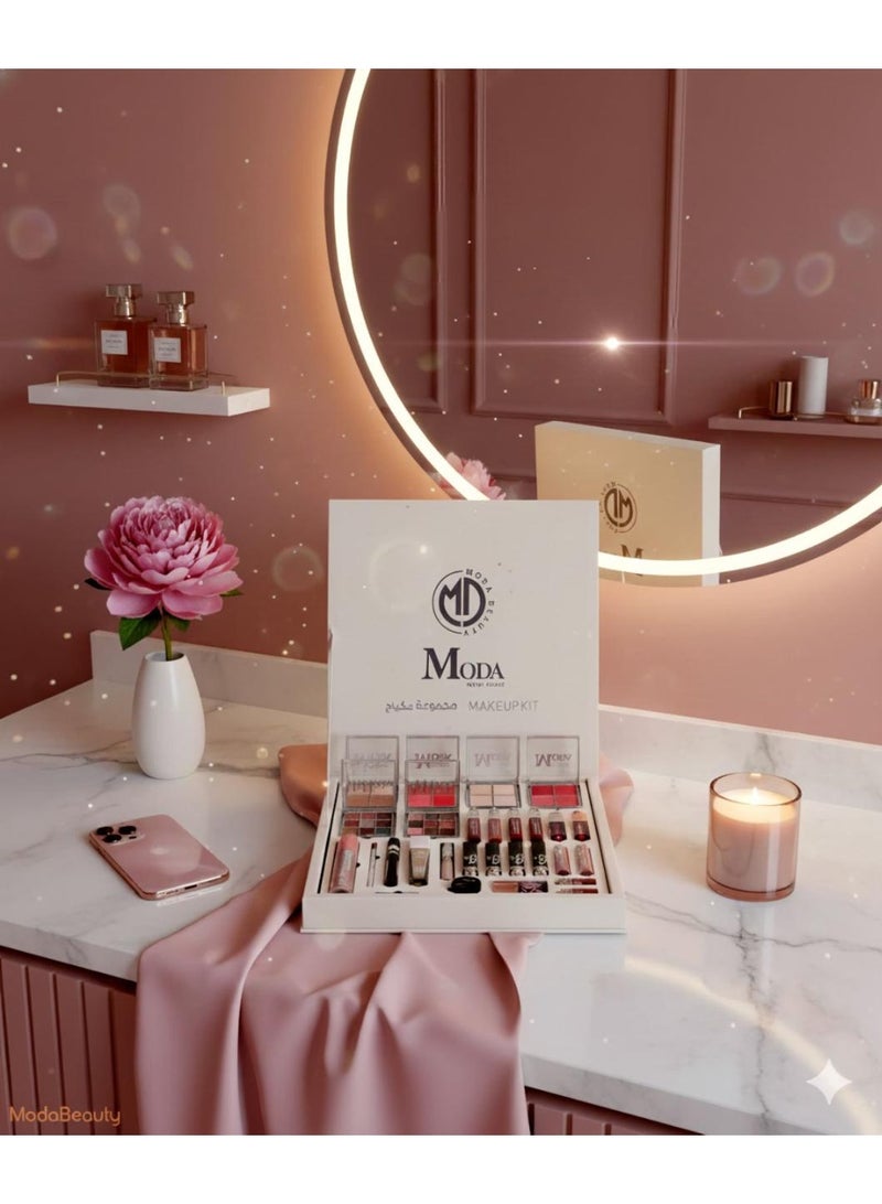 مودا بيوتي بوكس مكياج فاخر متكامل مجموعة احترافية شاملة للوجه والعين والشفاه - Image 4
