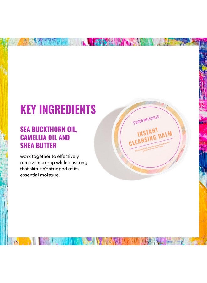 بلسم التنظيف الفوري من جود موليكلز - منظف للوجه ومزيل للمكياج بزبدة الشيا ونبق البحر وزيوت الكاميليا - للعناية بالبشرة للوجه والعينين - Image 3