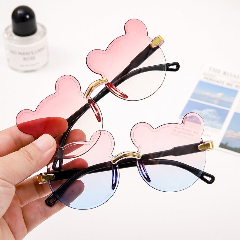 Kids Bear Sunglasses UV Protection Gradient Upper Orange and lower Yellow - Image 5