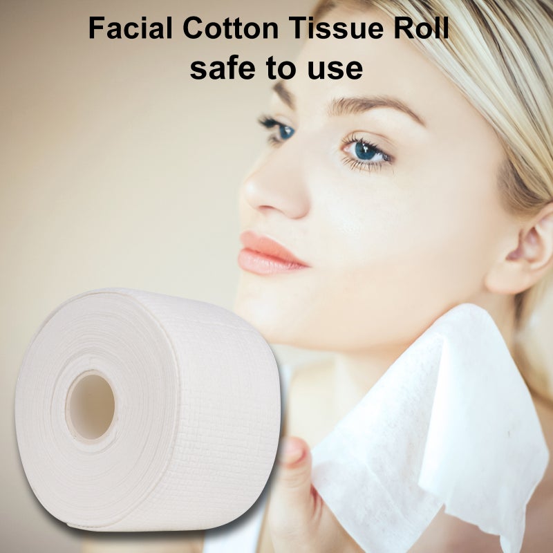 Facial Cotton Tissue Roll Disposable Soft Cotton Pads Dry & Wet Use Cleansing Cotton Wipe for Facial Cleansing - Image 5