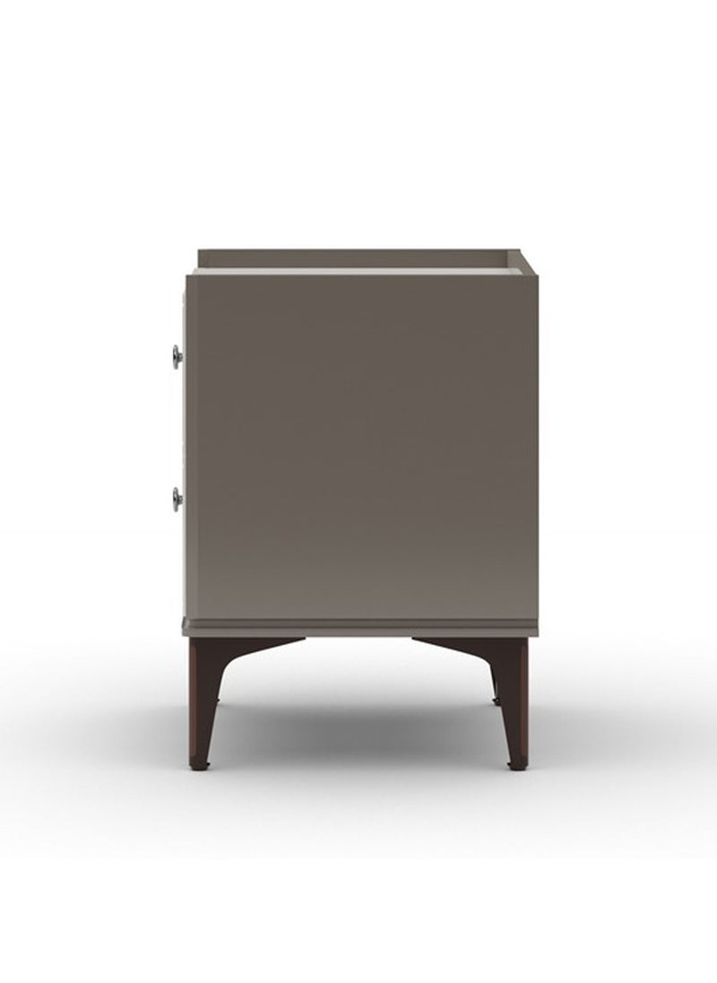 ROYALOAK Royaloak Phoenix Side Table | Two Drawers | HDF Construction | Elegant High-Gloss Finish | Modern Design | Durable & Long-lasting | Side Table with Storage  - Image 5