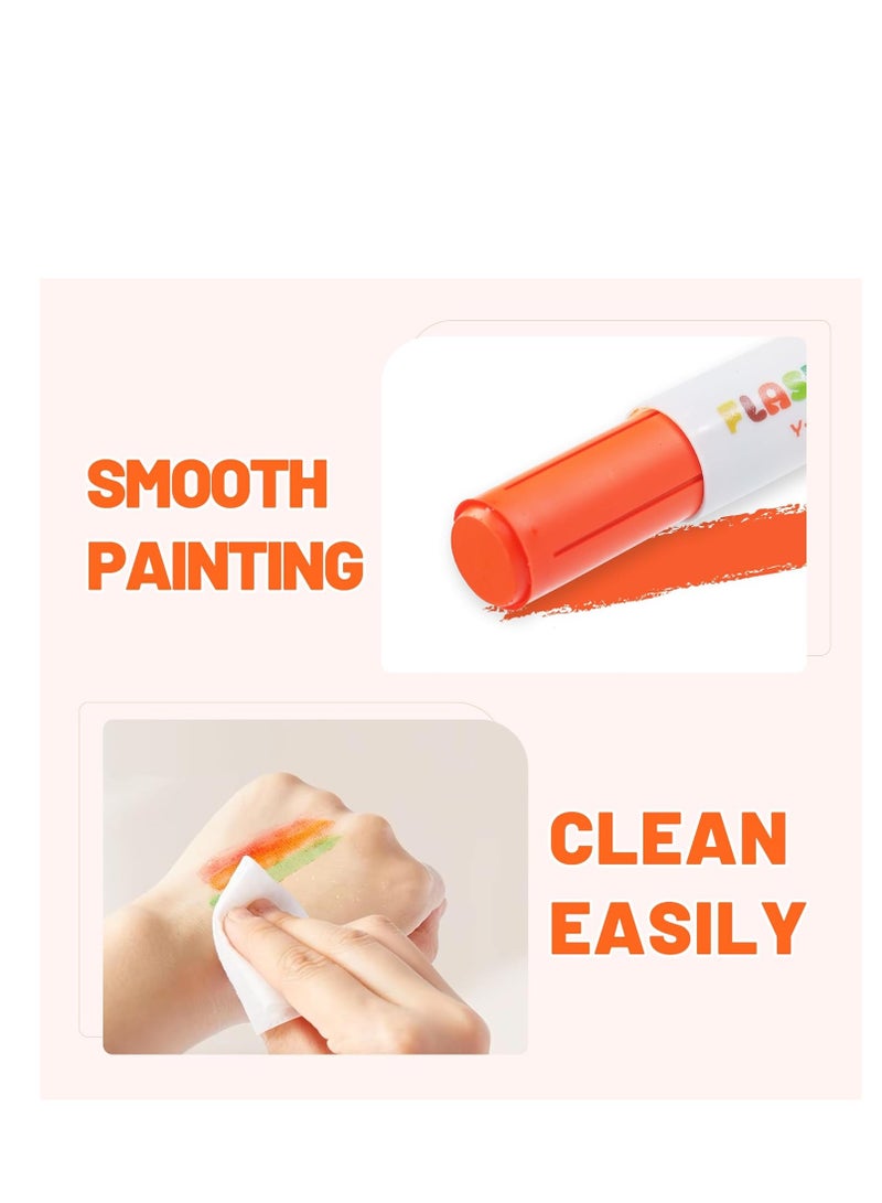 واي بلس أعواد طلاء YPLUS FlashDry للأطفال، ألوان طلاء قابلة للغسل، عبوة مكونة من 12 لونًا - Image 3