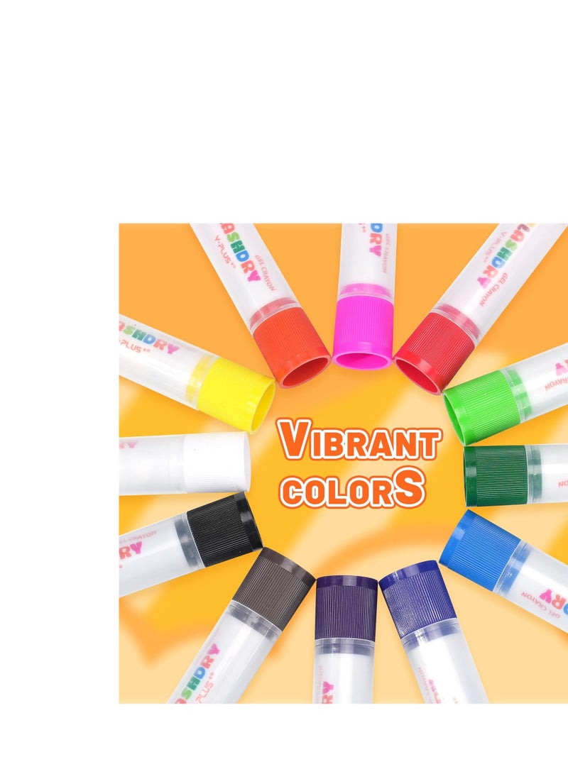 واي بلس أعواد طلاء YPLUS FlashDry للأطفال، ألوان طلاء قابلة للغسل، عبوة مكونة من 12 لونًا - Image 4