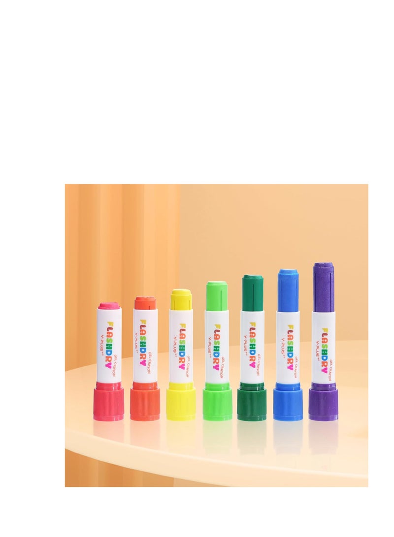 واي بلس أعواد طلاء YPLUS FlashDry للأطفال، ألوان طلاء قابلة للغسل، عبوة مكونة من 12 لونًا - Image 5