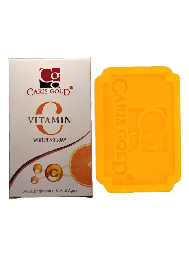 CARIS GOLD Vitamin C Whitening Soap Glows, Brightening & Anti - Aging 125 gm 