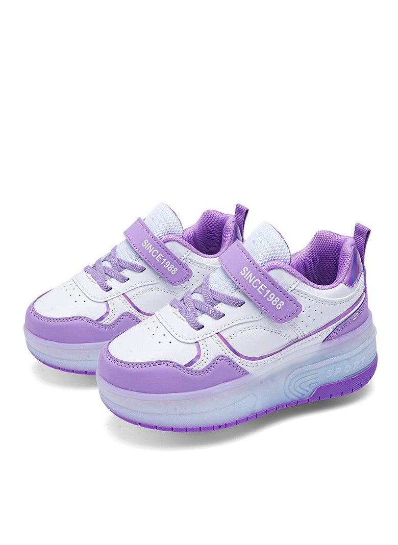LITTLE ROCKZ LED Flash Light Fashion Shiny Sneaker Skate Heelys Shoes With Wheels And Lightning Sole  - Image 5