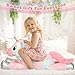 BENINY 43in Giant Unicorn Stuffed Animal Plush Toy Big Rainbow Cuddly Toys for Girls Large Birthday Gifts Bedroom Decor - Image 4