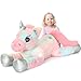 BENINY 43in Giant Unicorn Stuffed Animal Plush Toy Big Rainbow Cuddly Toys for Girls Large Birthday Gifts Bedroom Decor - Image 2