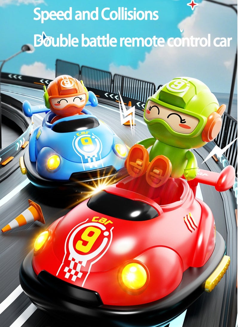 RC  Cars，Two-person remote control car set,  remote control bumper car set, with soccer ball set, 2.4GHz remote control battle car toy set, a gift for boys and girls. - Image 5