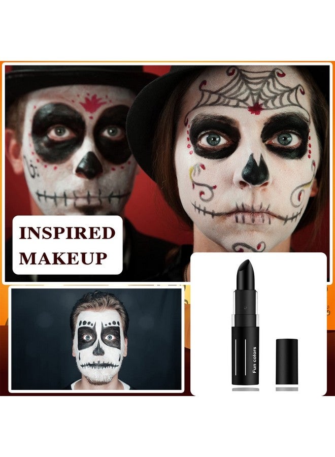 Fusang Face Body Nose Paint Stickclown Makeup Black Creamblendable Stickswaterproof Eyeblack Stick Blendable Long Lasting Professional Sfx Cosplay Festival Stage Halloween Makeup Stick - Image 2