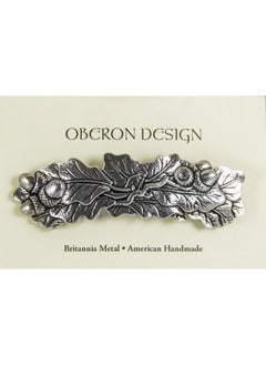 Oberon Design Oak Leaf Hair Clip, Hand Cast Metal Barrette Made in the USA with a Large 80mm Clip by Oberon Design. 1 Piece  - Image 2