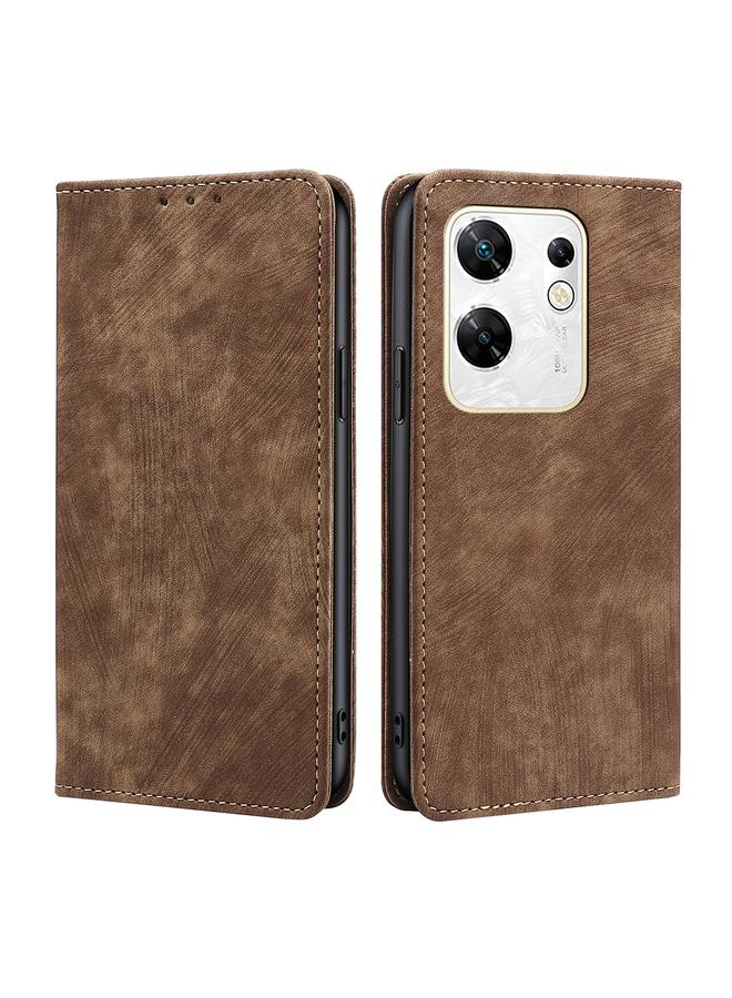 Zaboon Case For Infinix Zero 30 4G RFID Anti-theft Brush Magnetic Leather Phone Case - Image 1