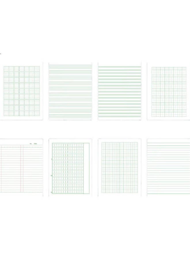 Simaa دفتر سيمة 22K مزدوج الصفحات، دفتر تمارين للطلاب، 20 صفحة لكل دفتر، غلاف جلد 120 جرام، 10 دفاتر في العبوة، Xq22K10 - Image 1