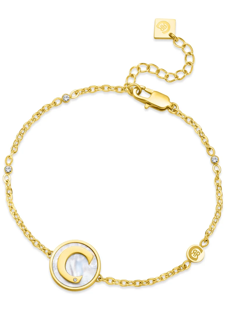 CERRUTI 1881 Circulo Gold Mother of Pearl Stainless Steel Necklace Earrings Bracelet for Women