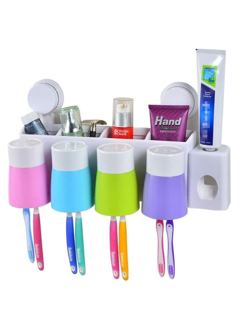 AMM Wall-Mounted Toothpaste Dispenser & Toothbrush Holder Set  Your Bathrooms Perfect Organization Solution"  - Image 1