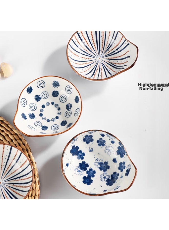 Newair Seasoning Dishes, 3-piece Set, Ceramic Tableware, Condiment Dishes, Vinegar Dishes, Sauce Dipping Plates, Bone Dishes, Snack Plates, Small Plates - Image 1
