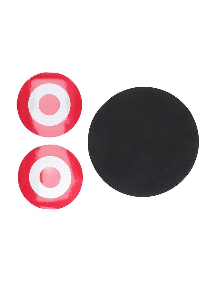 Archery Moving Target EVA Round Arrow Target Shooting Practice Target with 2 Target Papers Black Red Target