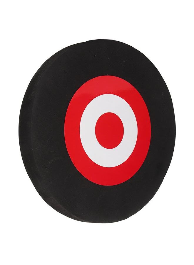 Archery Moving Target EVA Round Arrow Target Shooting Practice Target with 2 Target Papers Black Red Target