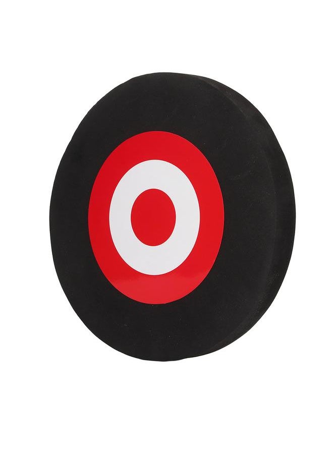 Archery Moving Target EVA Round Arrow Target Shooting Practice Target with 2 Target Papers Black Red Target
