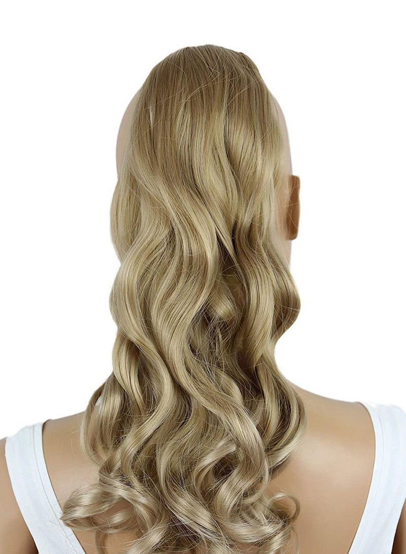 Heat-Resisting Clip In Wavy Pony Tail Extension Beige 24inch