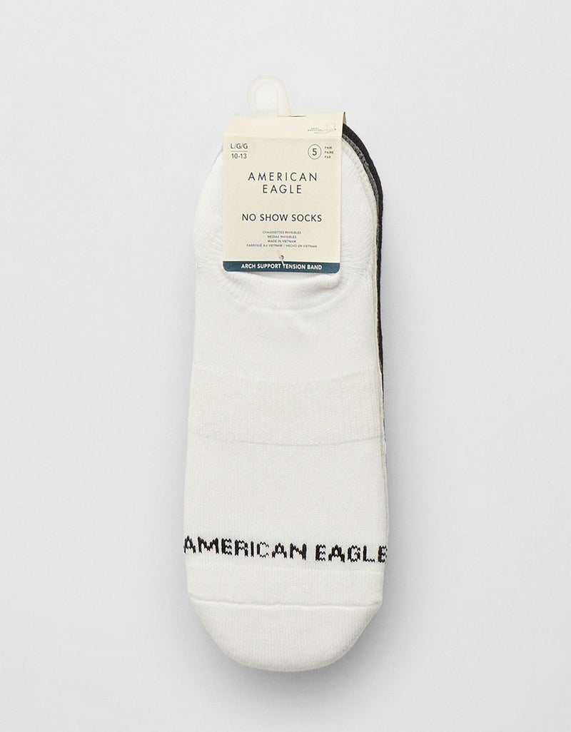 American Eagle AE Terry Invisible Socks 5-Pack - Image 2
