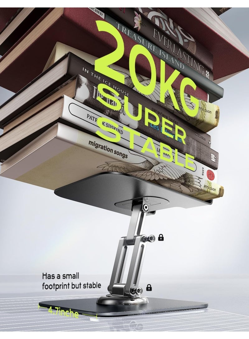 Xkimos iPad stand adjustable tablet desktop stand, iPad accessories rotating display stand, travel home office 2025 iPad Pro essential desktop stand/PS/Switch iPhone - Image 3