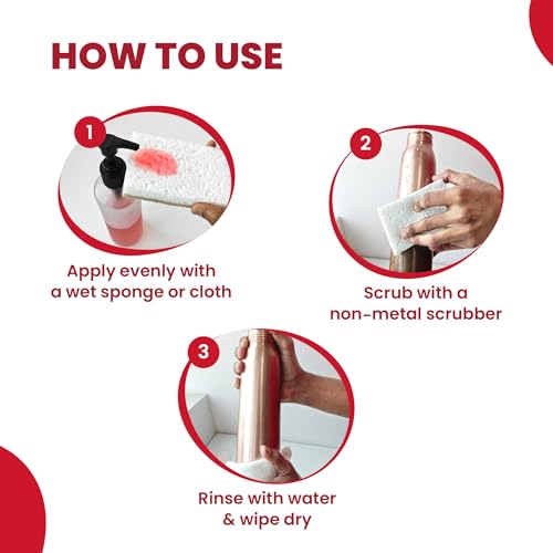 Happi Planet Copper, Bronze & Brass Cleaner | 300 Ml | zero Abrasives, zero Scratches | Non-Toxic, Plant Based | Suitable for Drinkware, Cookware, Idols & Diyas | Co- Created with P-TAL - Image 5