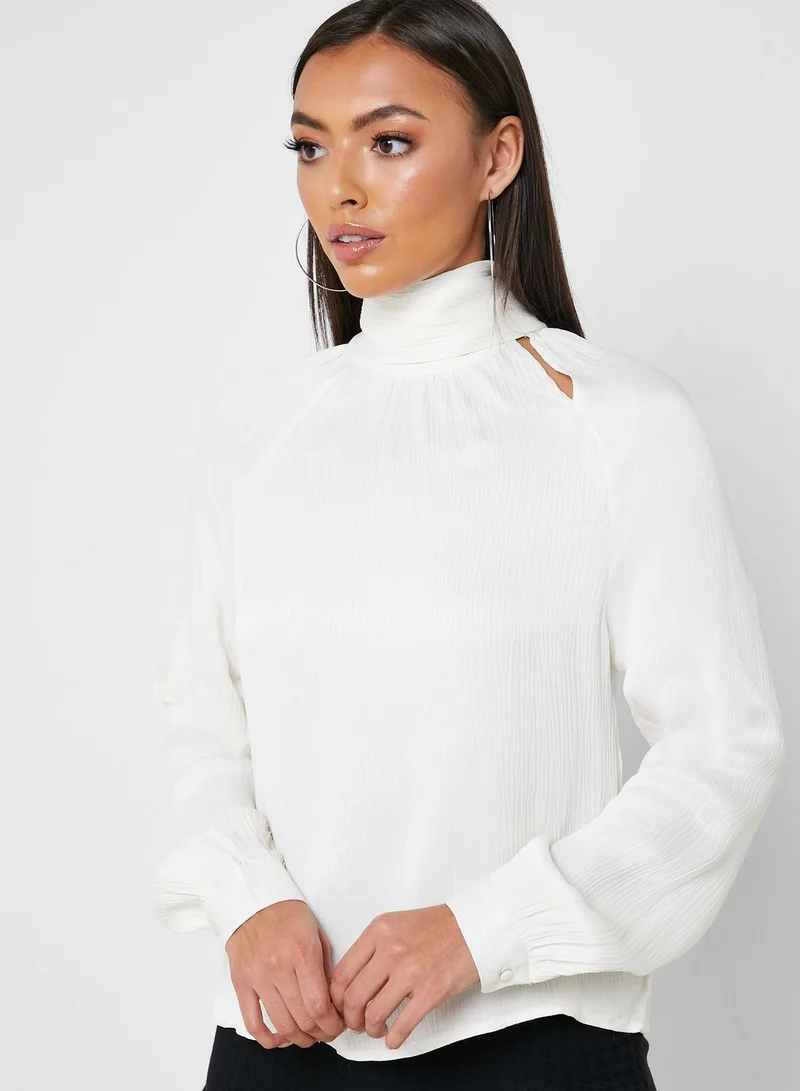 Reserved High Neck Cut Out Top