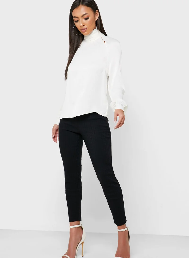 Reserved High Neck Cut Out Top